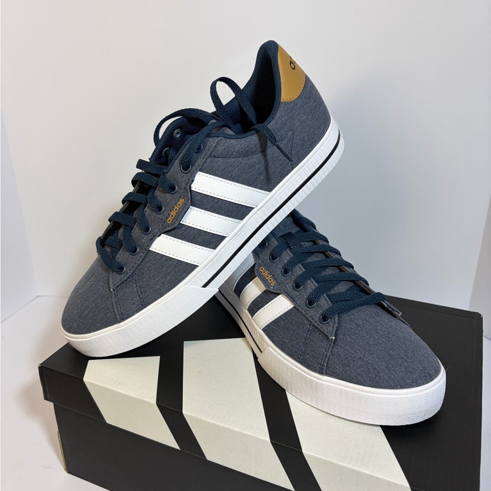 Adidas Denim Blue and White Daily 3.0 Shoes